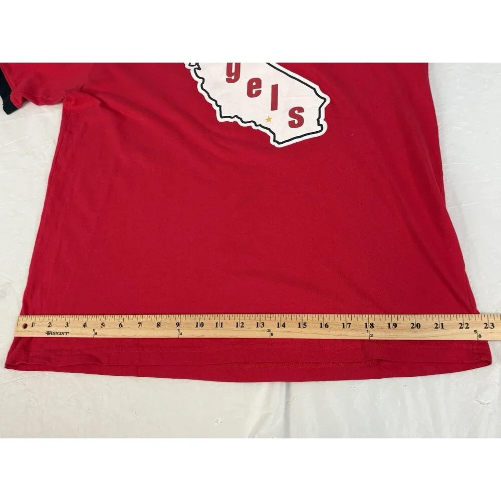 Shohei Ohtani Los Angeles Angels Adult XL Ringer Graphic TShirt No. 17 Red Nikon - Picture 10 of 13